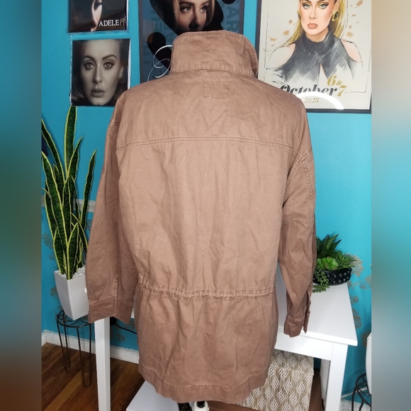 Old Navy Cinched Waist Utility Jacket Canyon Brown - Picture 8 of 16